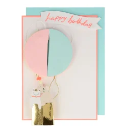 Air Balloon Honeycomb Birthday Card>Meri Meri Best