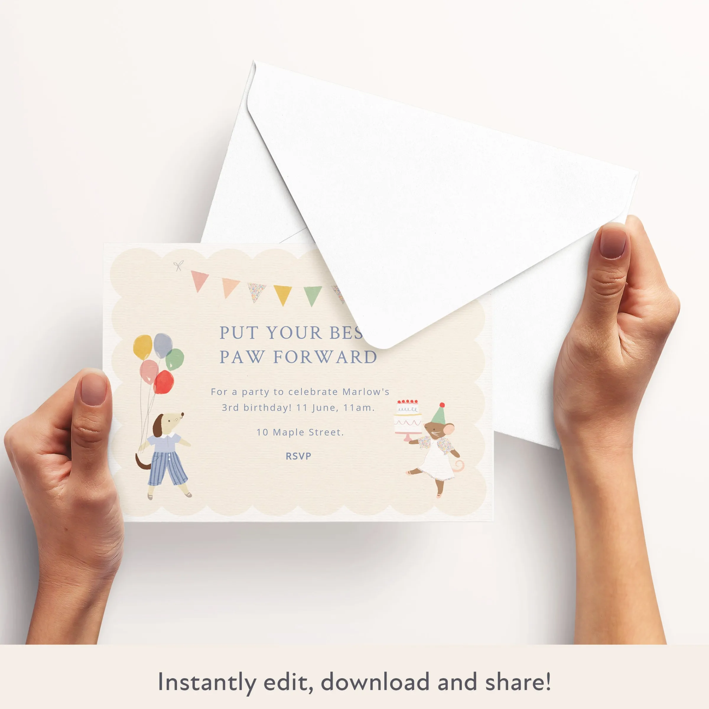 Animal Friends Download & Print Invitation>Meri Meri Sale