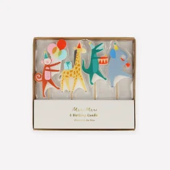 Animal Parade Candles (x 4)>Meri Meri New
