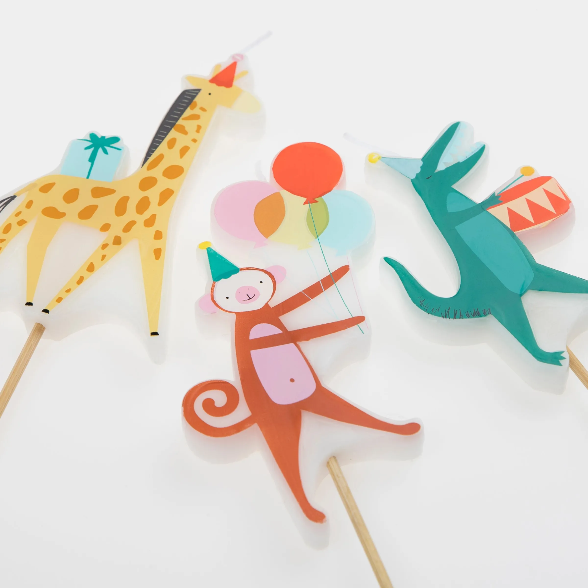 Animal Parade Candles (x 4)>Meri Meri New