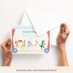 Animal Parade Download & Print Invitation><noscript><img width=