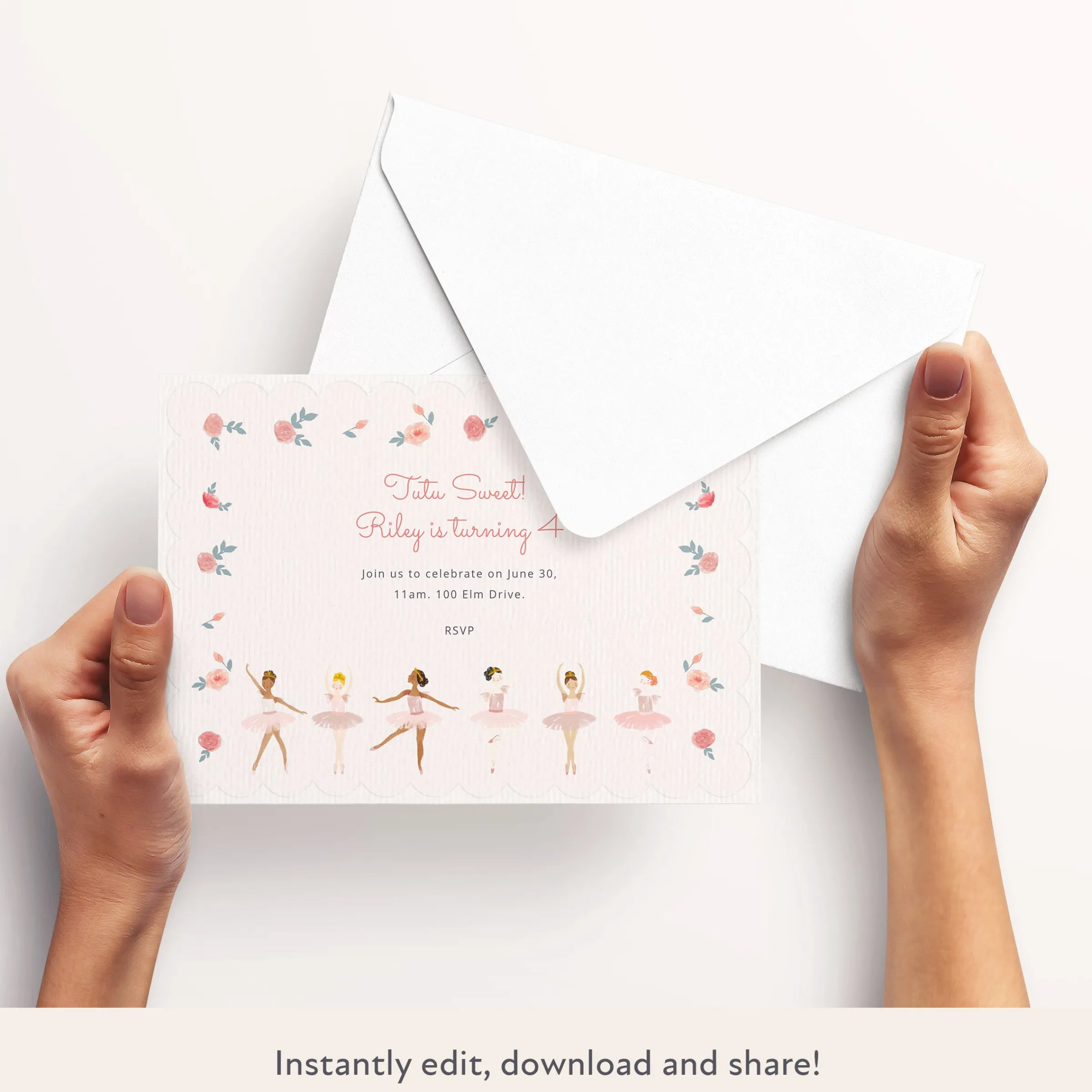 Ballet Download & Print Invitation>Meri Meri Discount