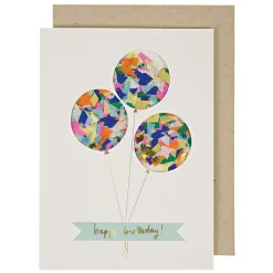 Balloon Confetti Shaker Birthday Card>Meri Meri Hot