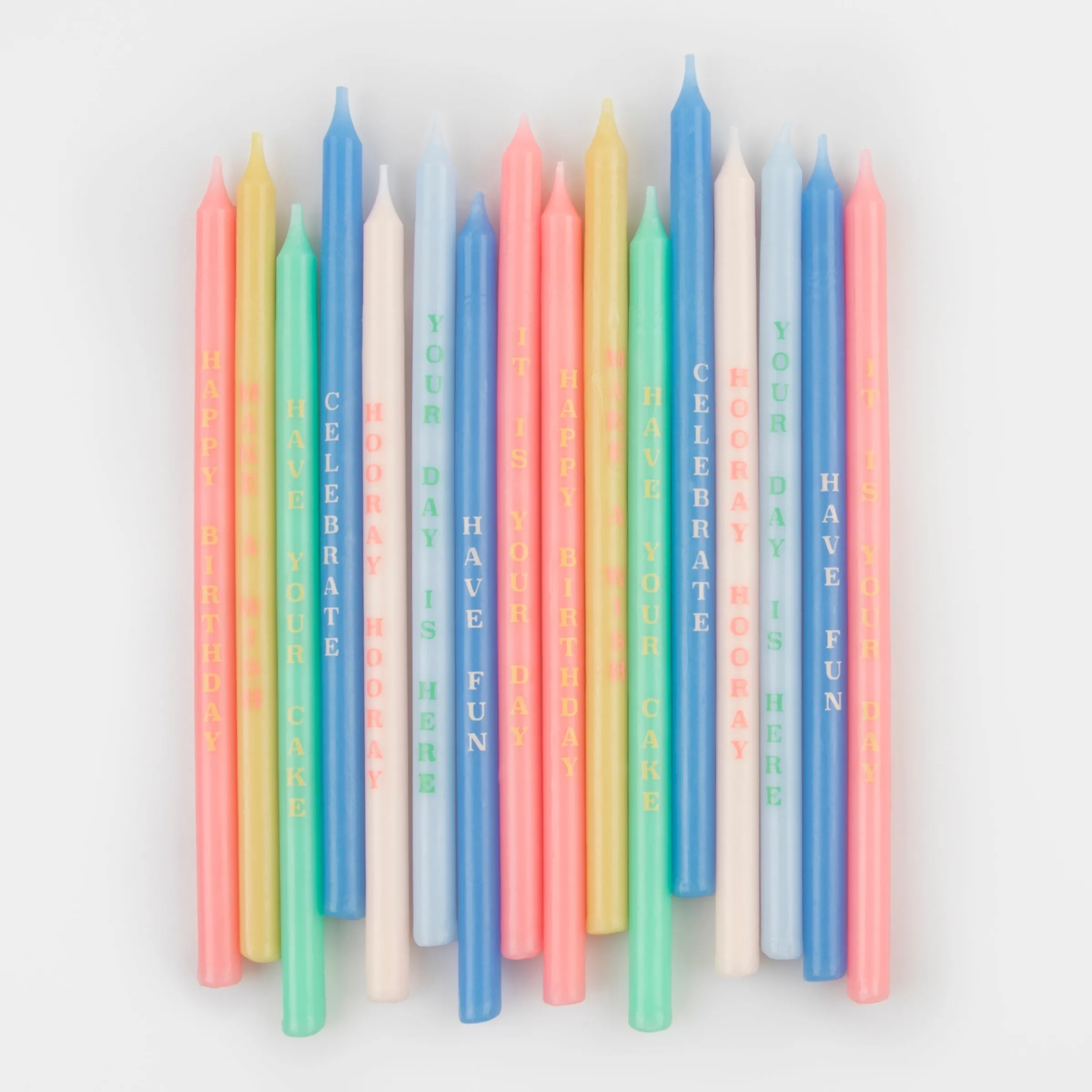 Birthday Phrases Candles (x 16)>Meri Meri Discount
