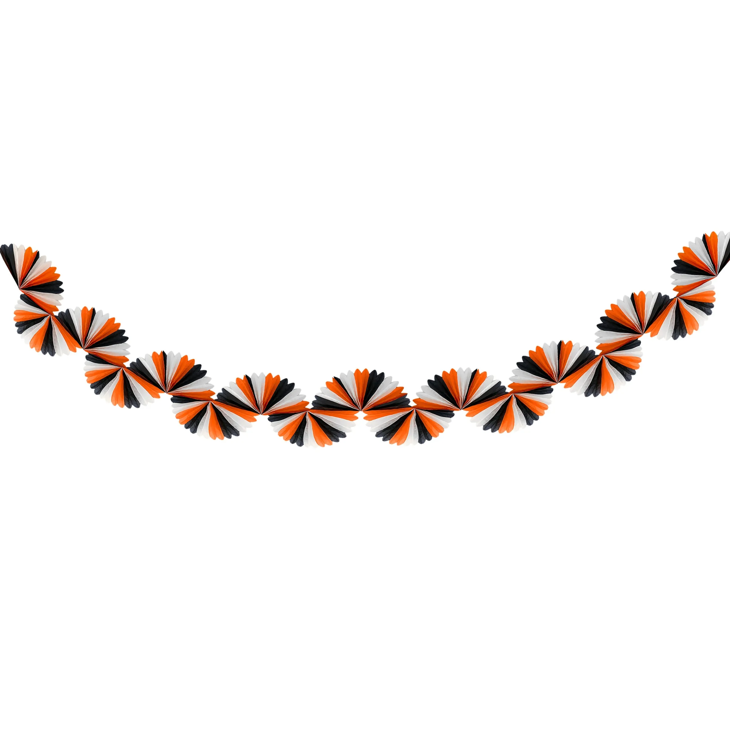 Black & Orange Stripe Honeycomb Garland>Meri Meri New