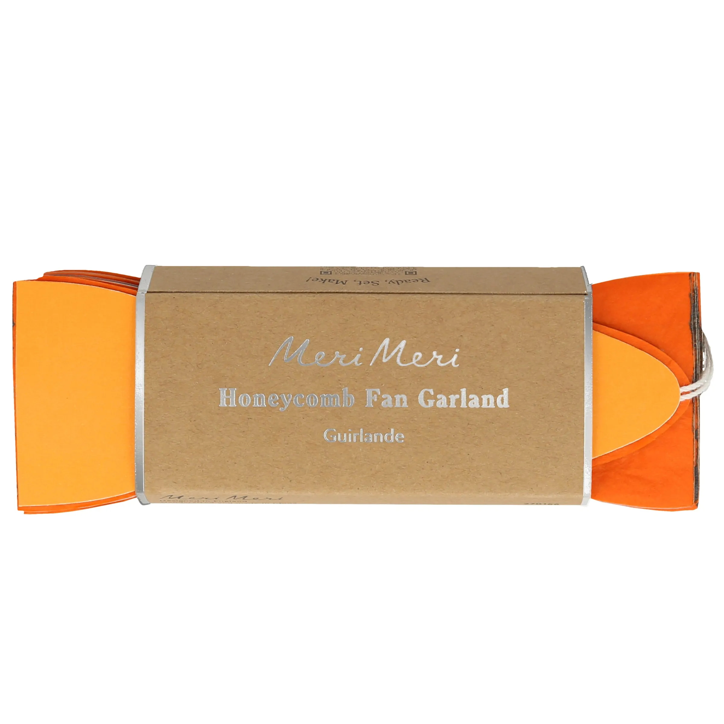 Black & Orange Stripe Honeycomb Garland>Meri Meri New