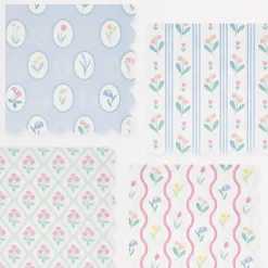 Bloomsbury Floral Pattern Large Napkins (x 16)>Meri Meri Online