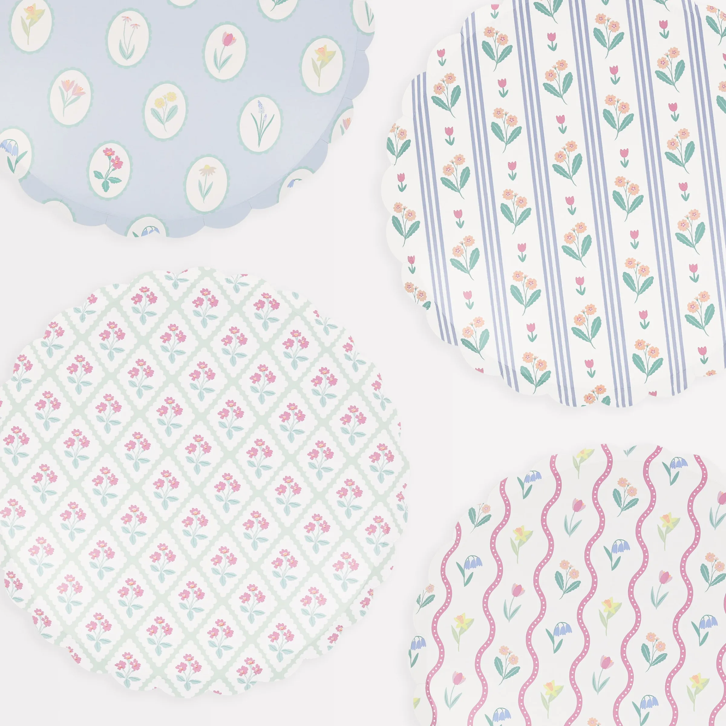 Bloomsbury Floral Pattern Dinner Plates (x 8)>Meri Meri Sale