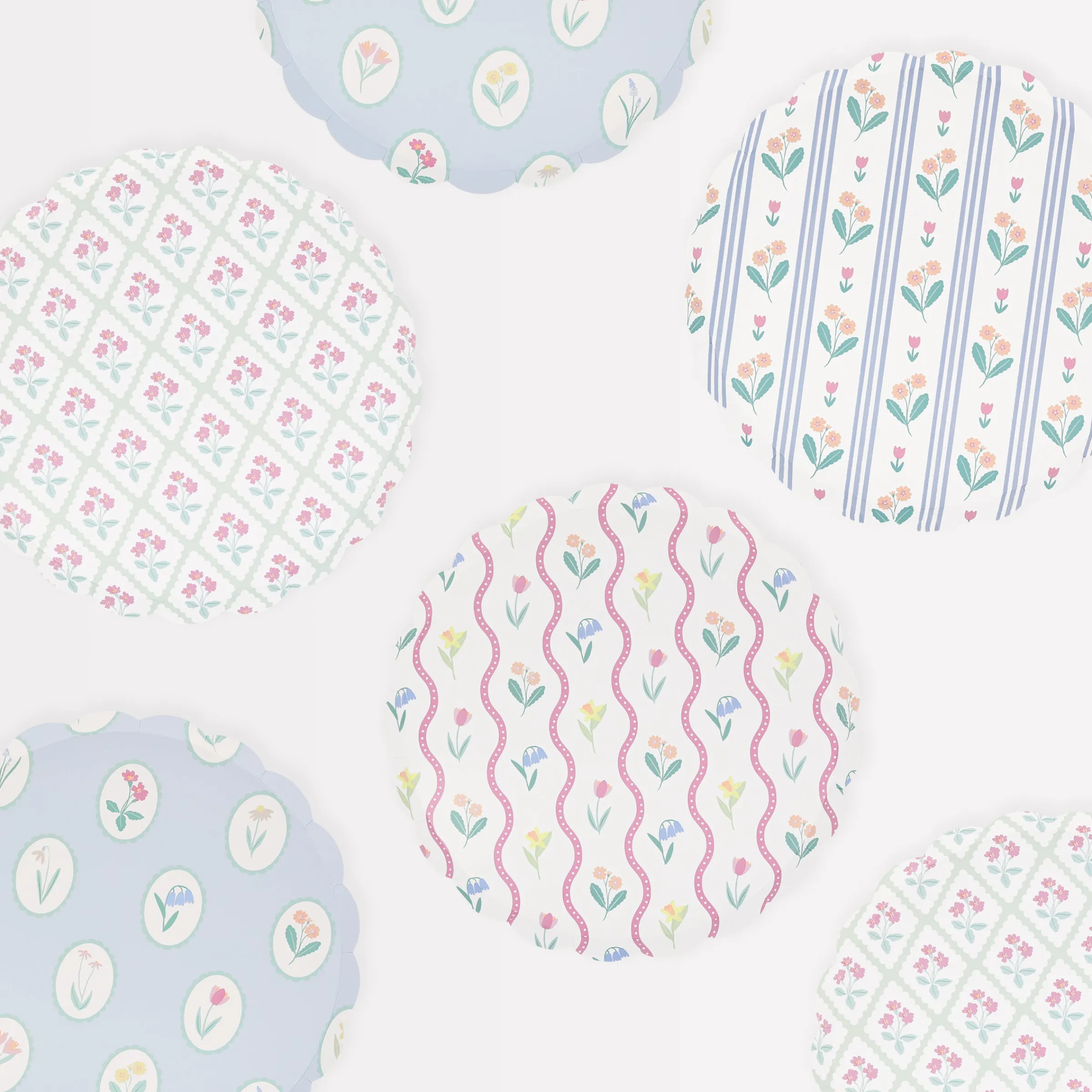 Bloomsbury Floral Pattern Side Plates (x 8)>Meri Meri Best