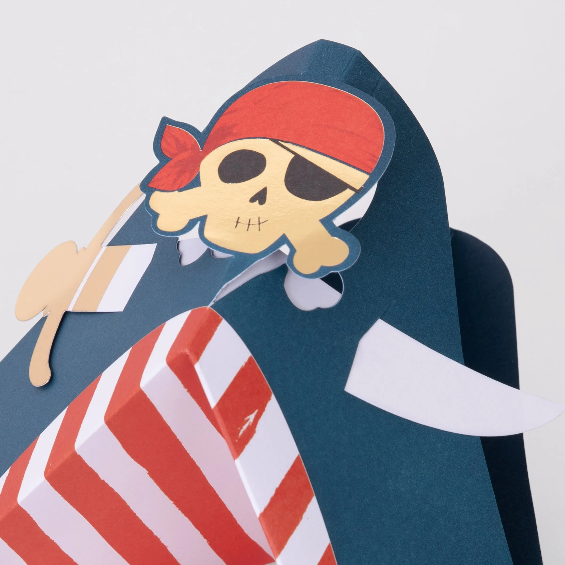 Blue Pirate Party Hats (x 8)>Meri Meri Online