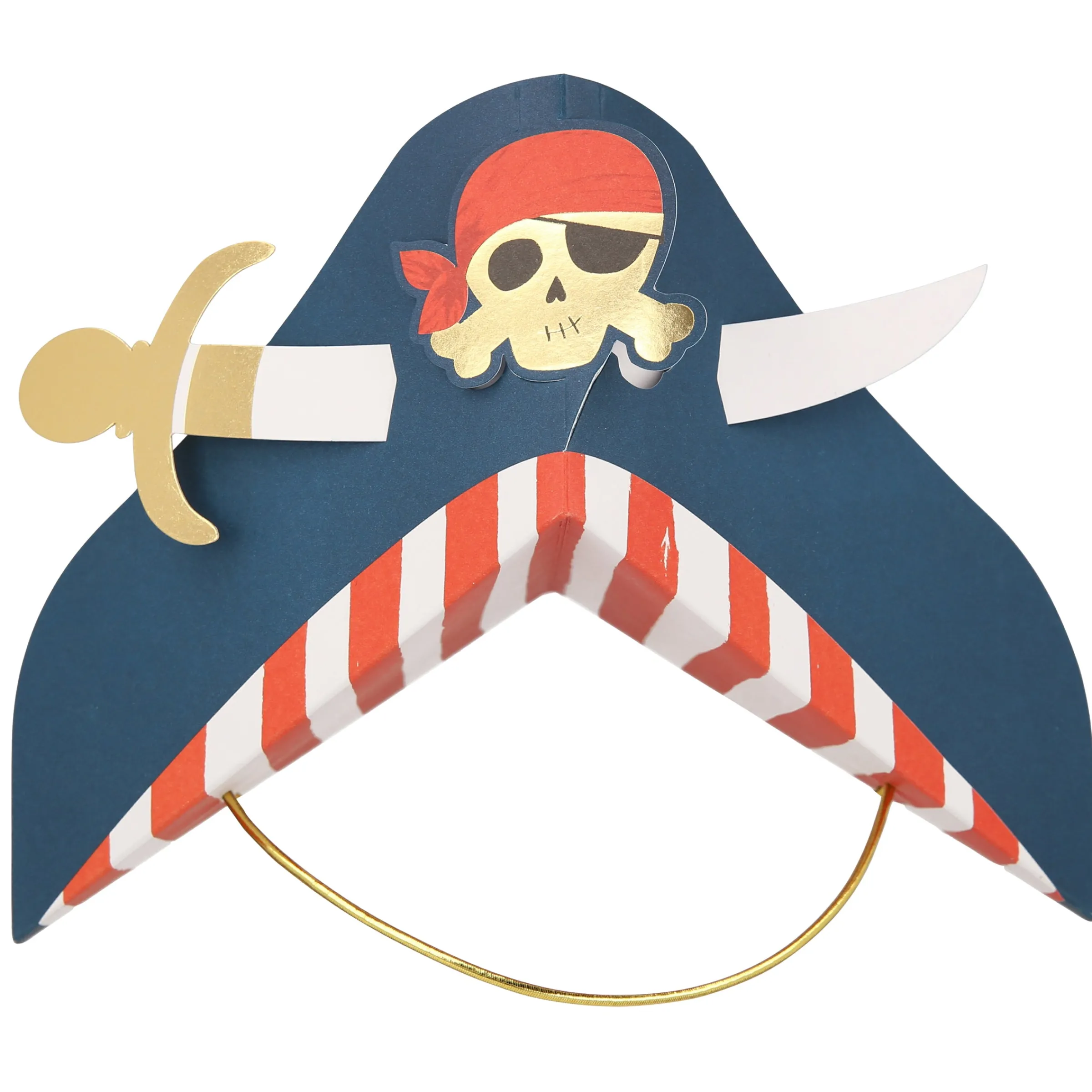 Blue Pirate Party Hats (x 8)>Meri Meri Online