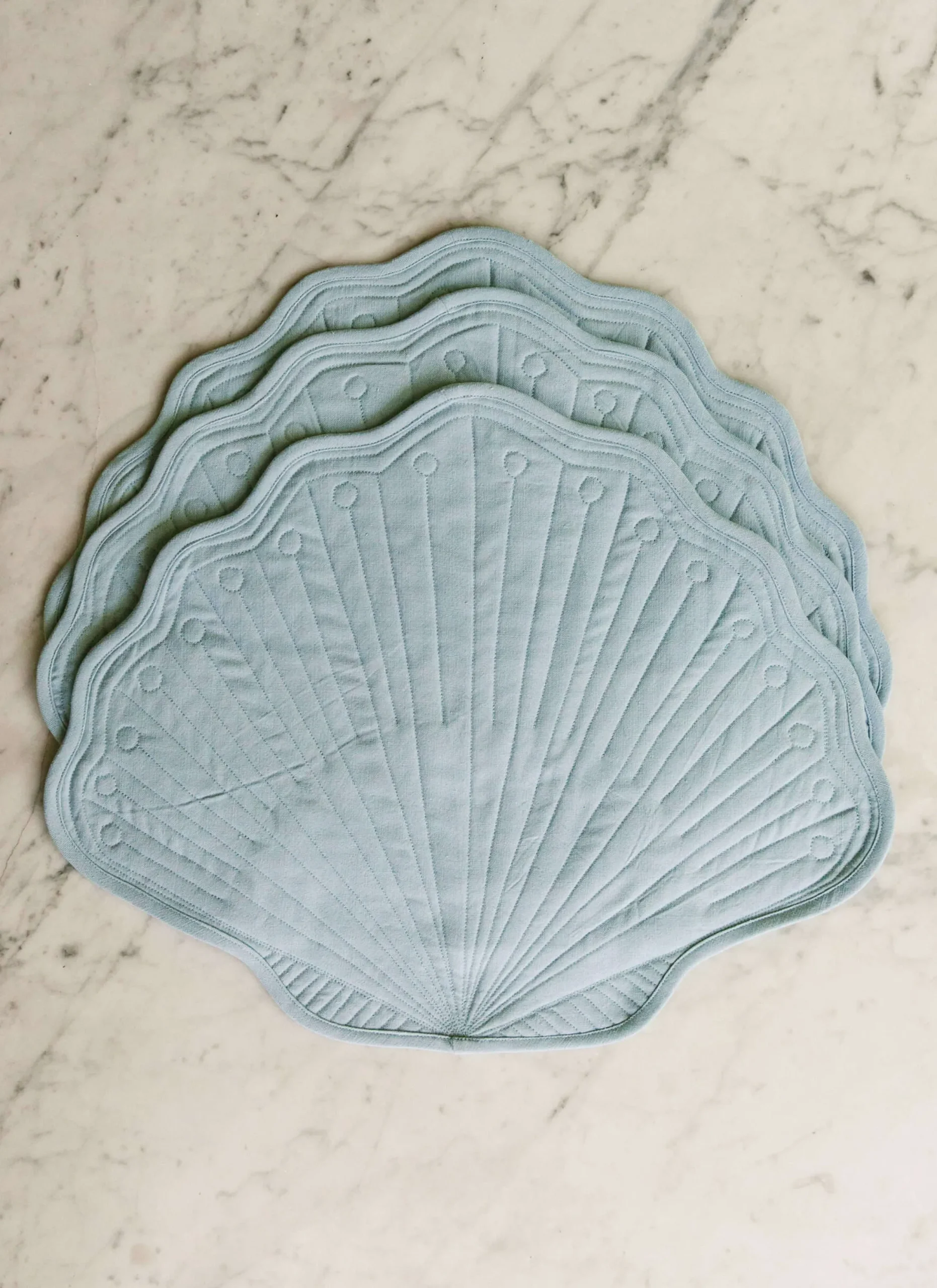 Blue Quilted Shell Placemat>Meri Meri Clearance