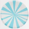 Blue Stripe Dinner Plates (x 8)>Meri Meri Online