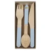 Blue Wooden Cutlery Set (x 24)>Meri Meri Discount
