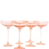Blush Pink Champagne Coupe Stemware (x 6)>Meri Meri Fashion