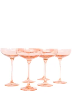 Blush Pink Champagne Coupe Stemware (x 6)>Meri Meri Fashion