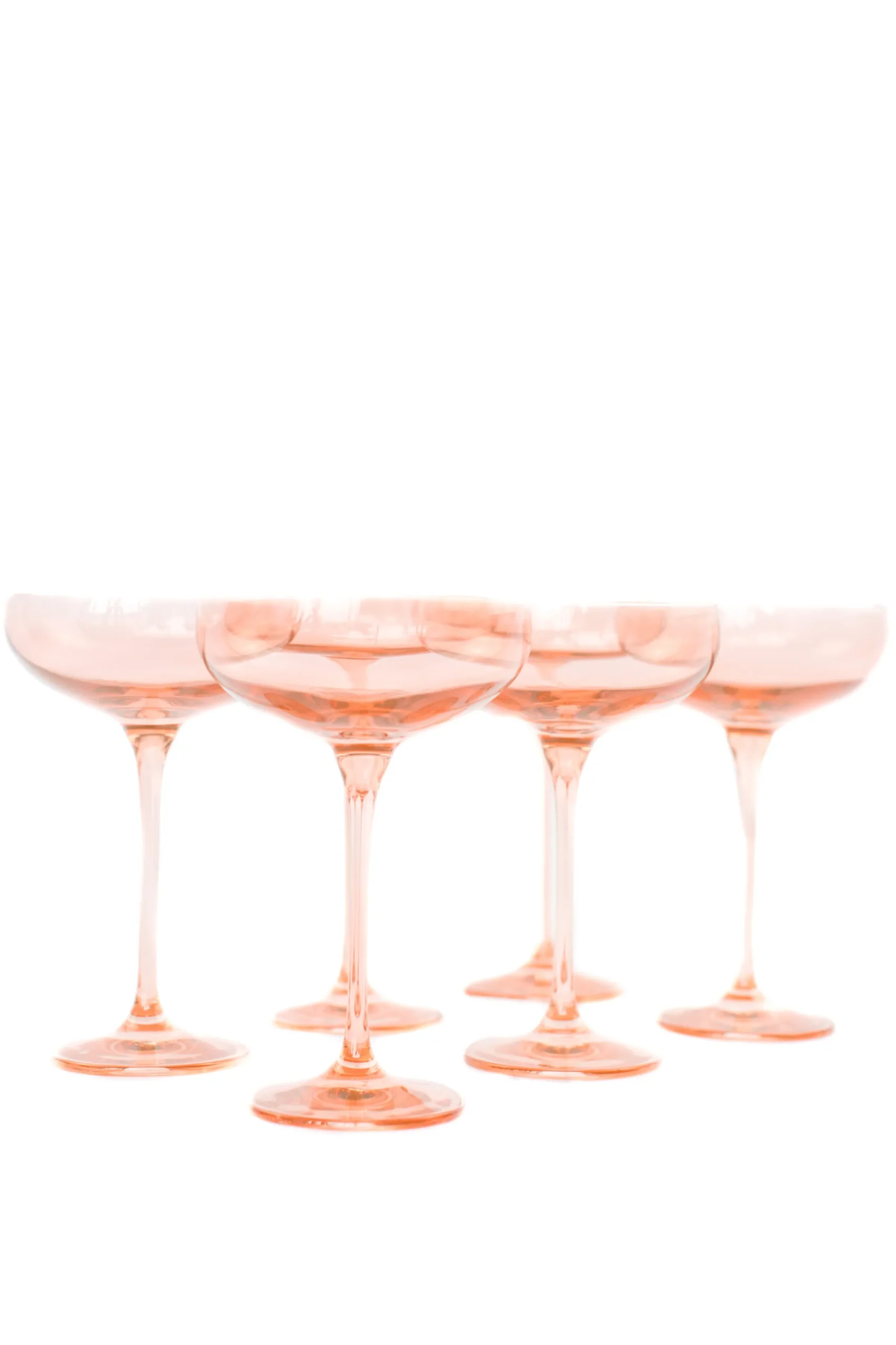 Blush Pink Champagne Coupe Stemware (x 6)>Meri Meri Fashion