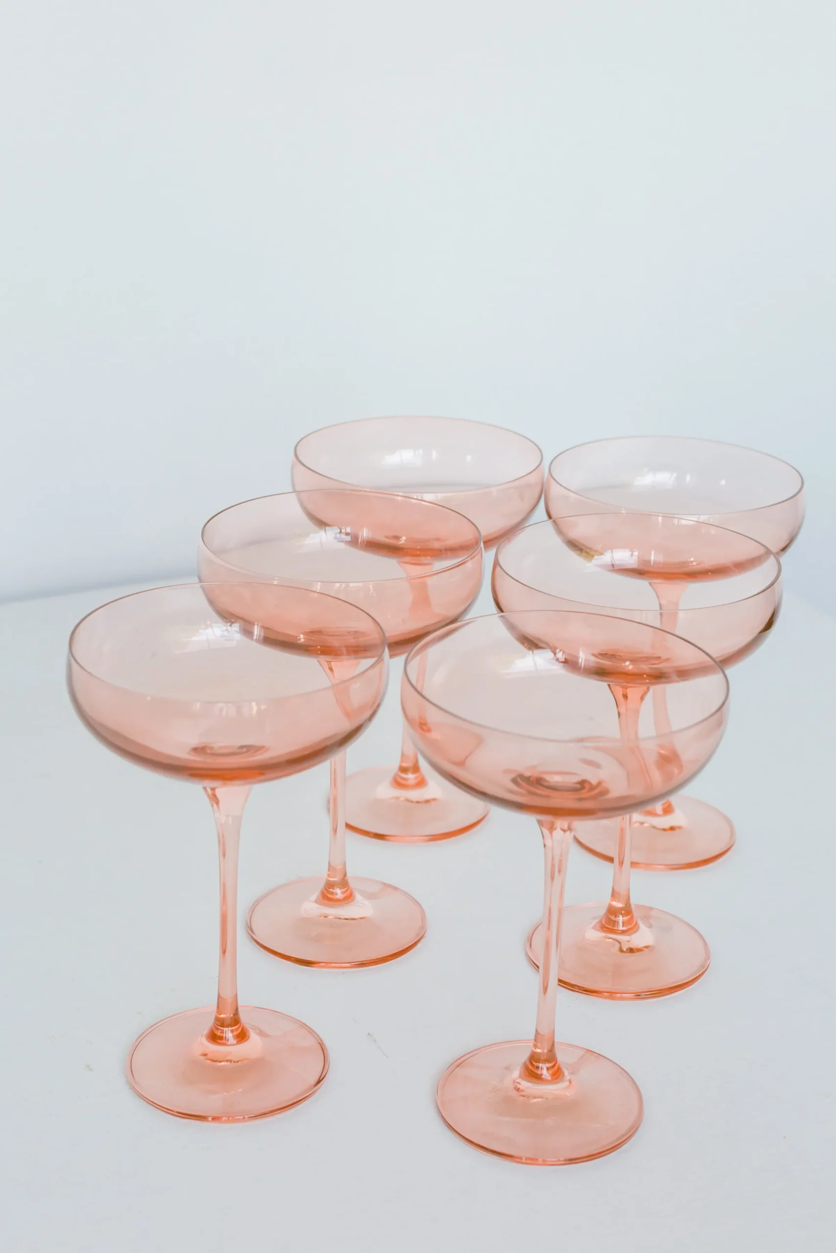 Blush Pink Champagne Coupe Stemware (x 6)>Meri Meri Fashion