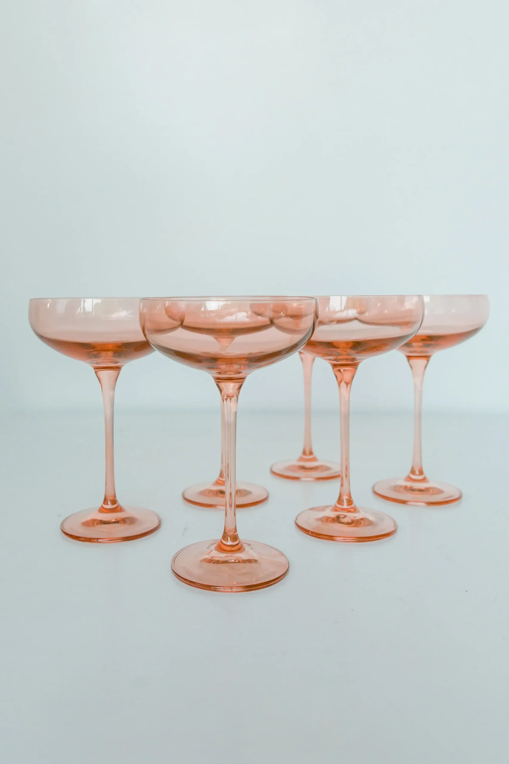 Blush Pink Champagne Coupe Stemware (x 6)>Meri Meri Fashion