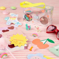Boom Box Kids Valentine's Cards & Erasers Set (x 12)>Meri Meri Sale