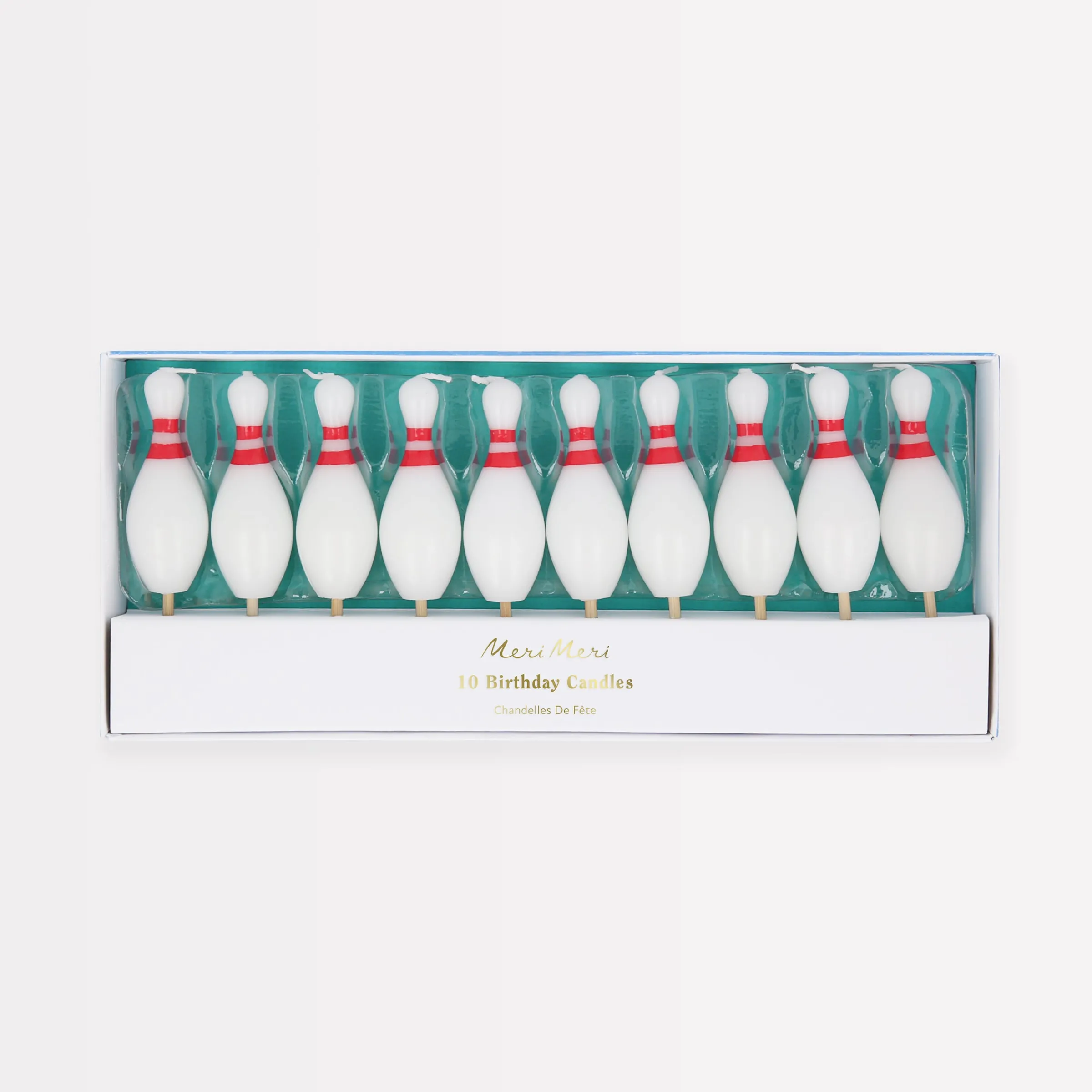 Bowling Pin Candles (x 10)>Meri Meri Online