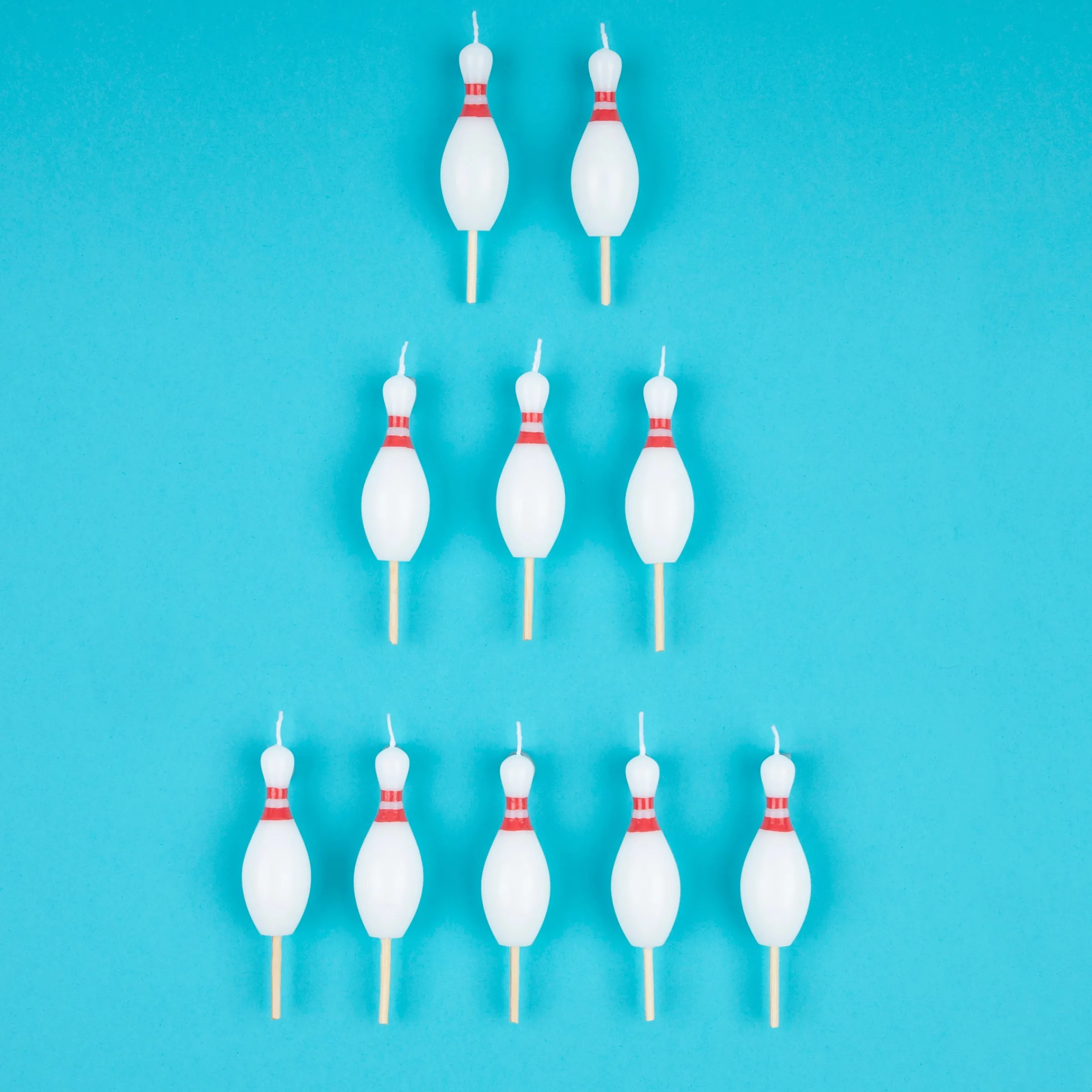 Bowling Pin Candles (x 10)>Meri Meri Online
