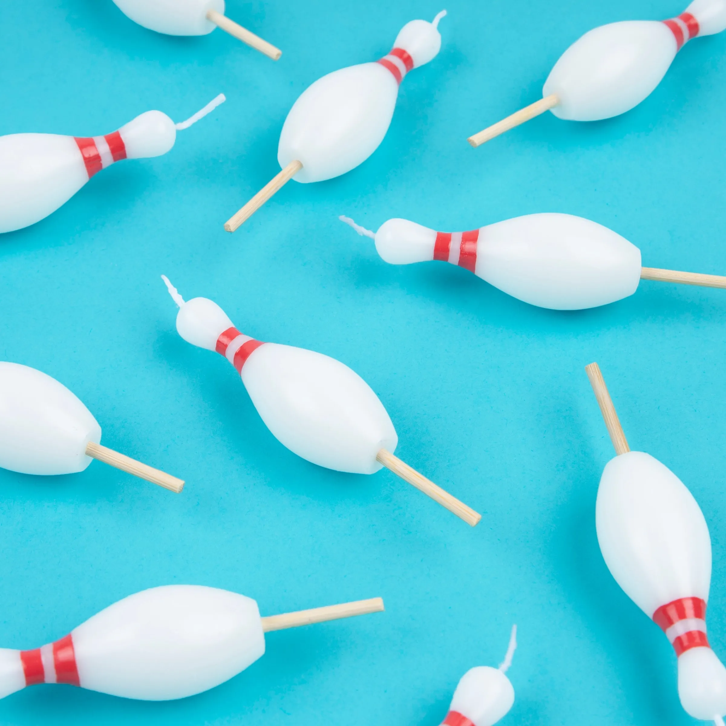 Bowling Pin Candles (x 10)>Meri Meri Online