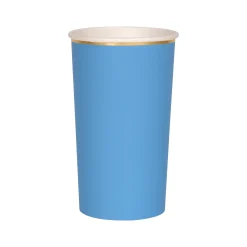 Bright Blue Highball Cups (x 8)>Meri Meri Hot