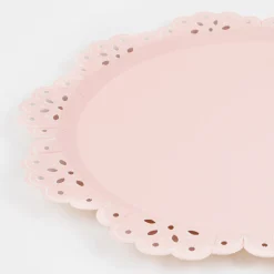 Broderie Anglaise Lace Multi Dinner Plates (x 8)><noscript><img width=