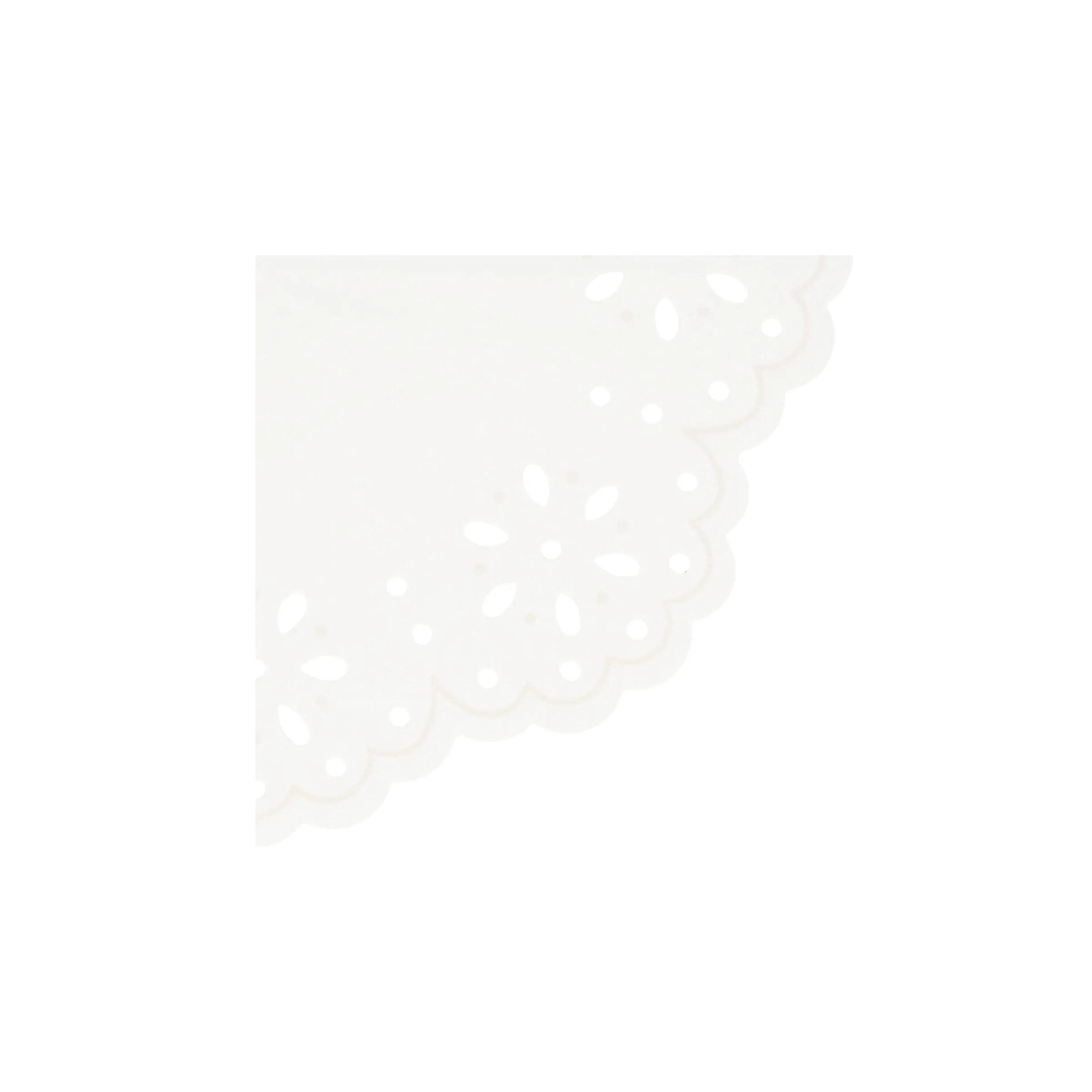 Broderie Anglaise Lace White Small Napkins (x 16)>Meri Meri New