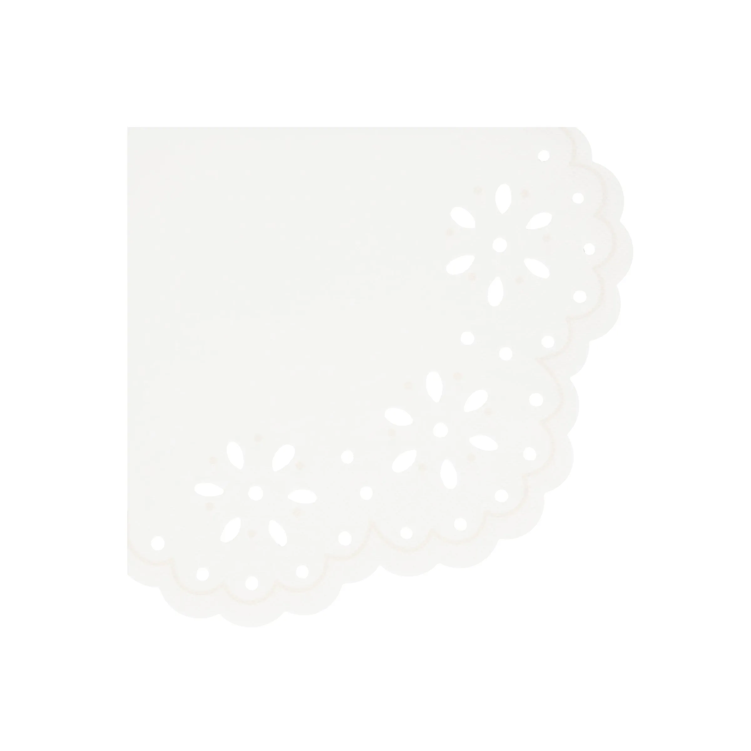 Broderie Anglaise Lace White Large Napkins (x 16)>Meri Meri Outlet