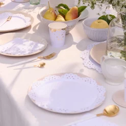 Broderie Anglaise Lace White Small Napkins (x 16)>Meri Meri New
