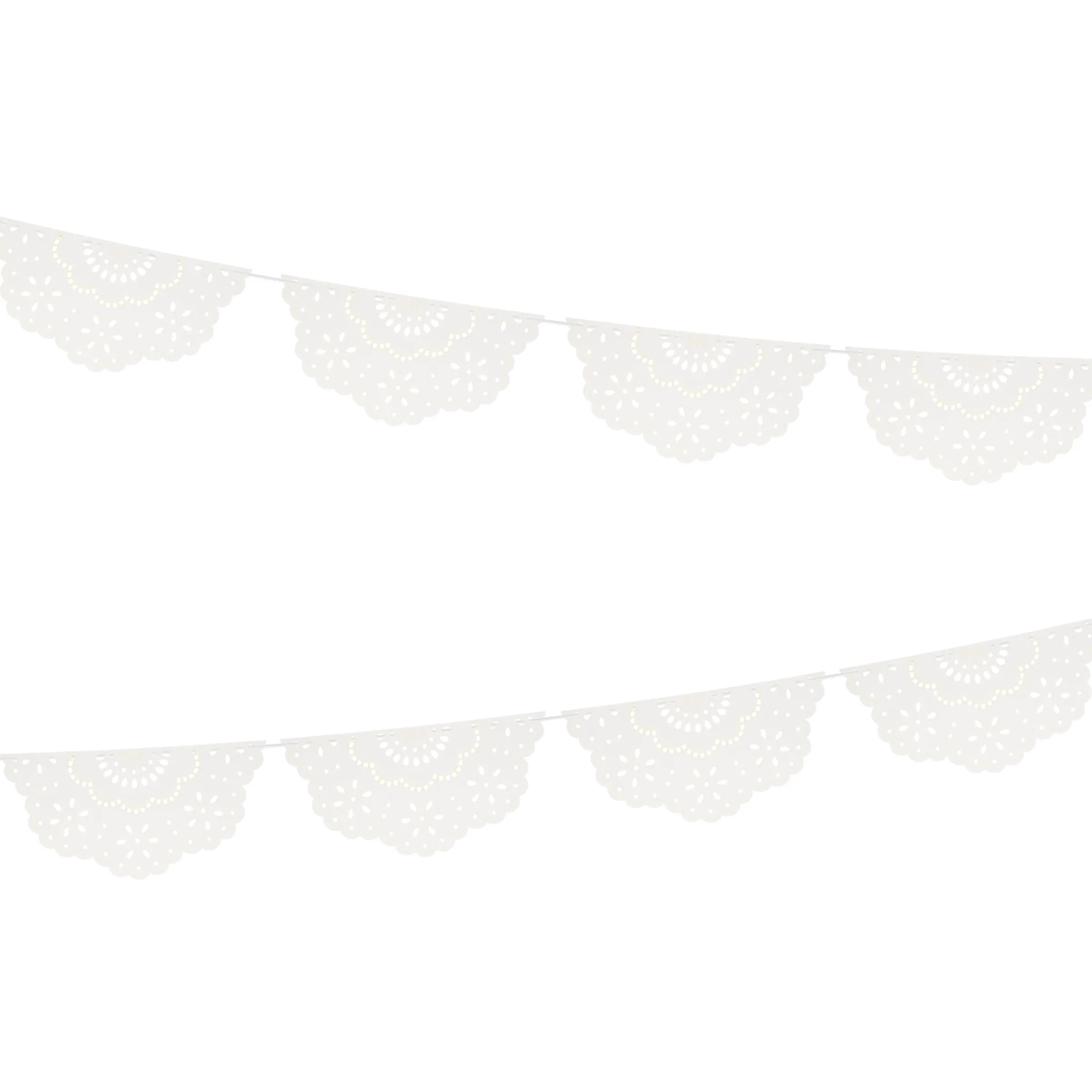 Broderie Anglaise Lace White Pennant Garland>Meri Meri New