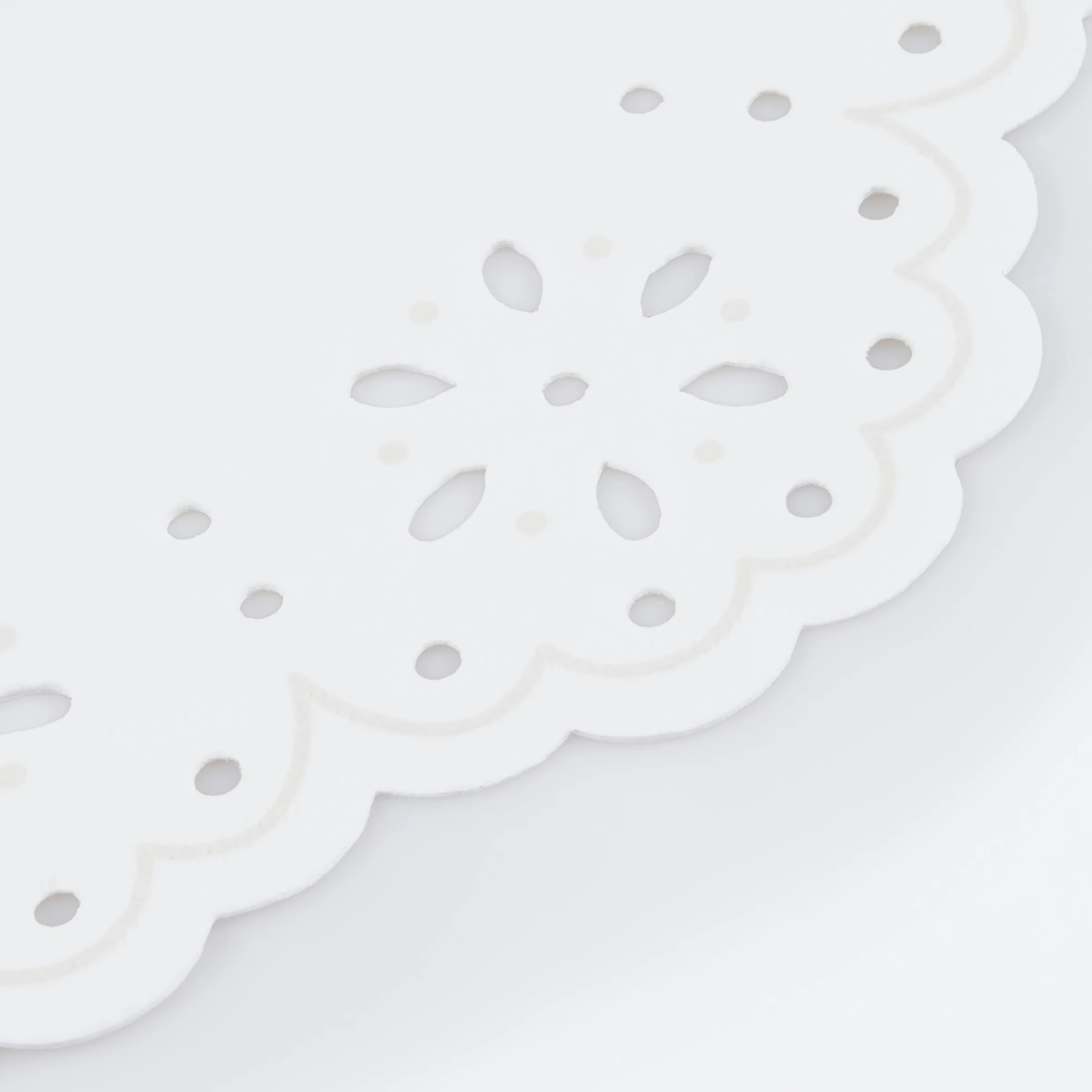 Broderie Anglaise Lace White Small Napkins (x 16)>Meri Meri New