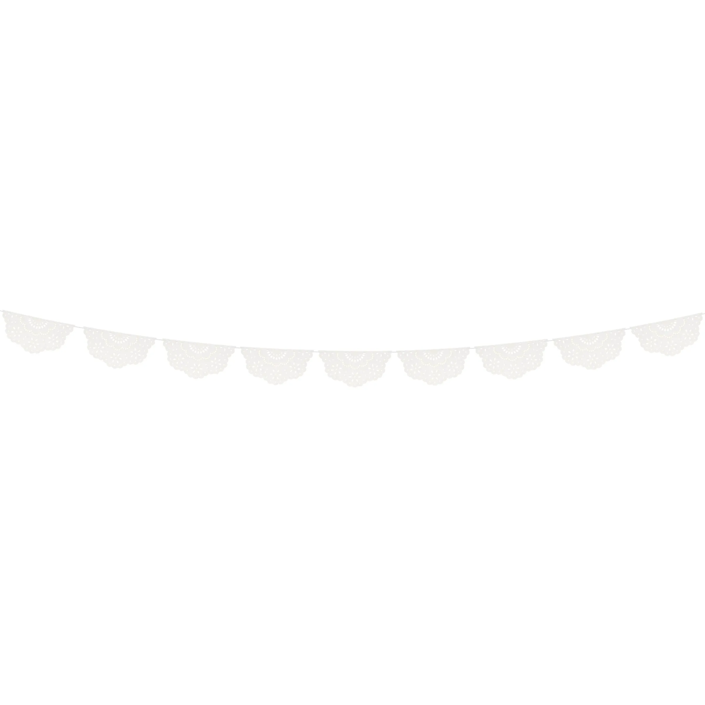 Broderie Anglaise Lace White Pennant Garland>Meri Meri New