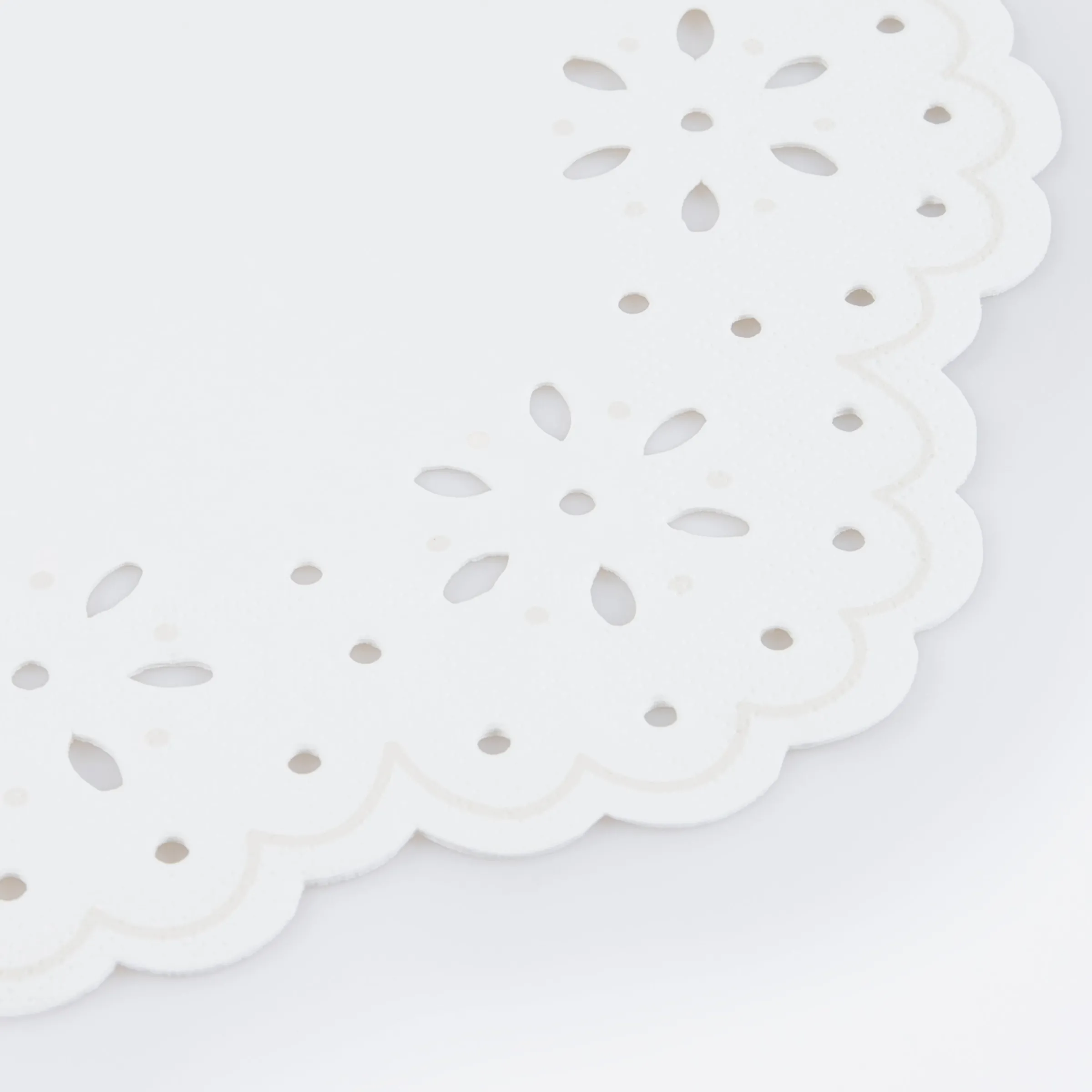 Broderie Anglaise Lace White Large Napkins (x 16)>Meri Meri Outlet
