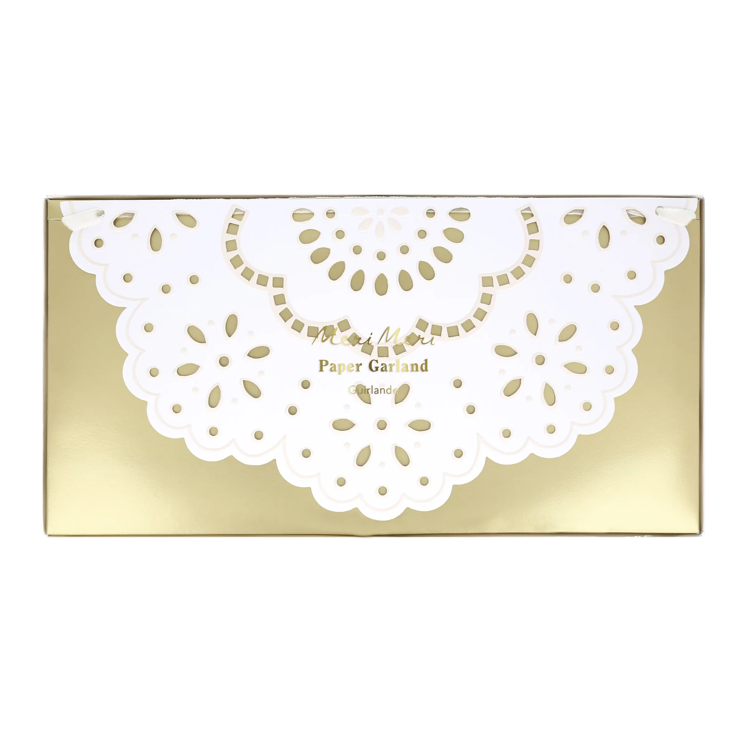 Broderie Anglaise Lace White Pennant Garland>Meri Meri New
