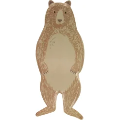 Brown Bear Large Plates (x 8)>Meri Meri Hot