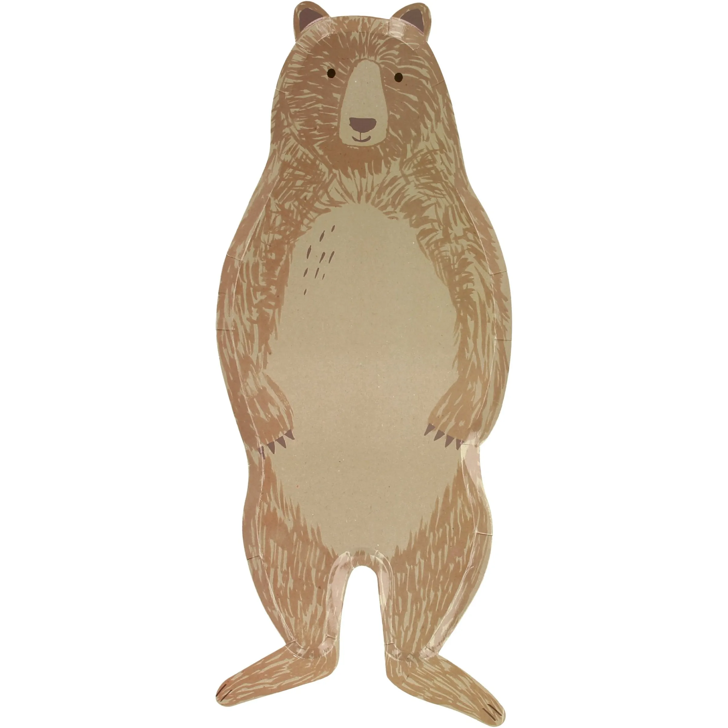 Brown Bear Large Plates (x 8)>Meri Meri Hot
