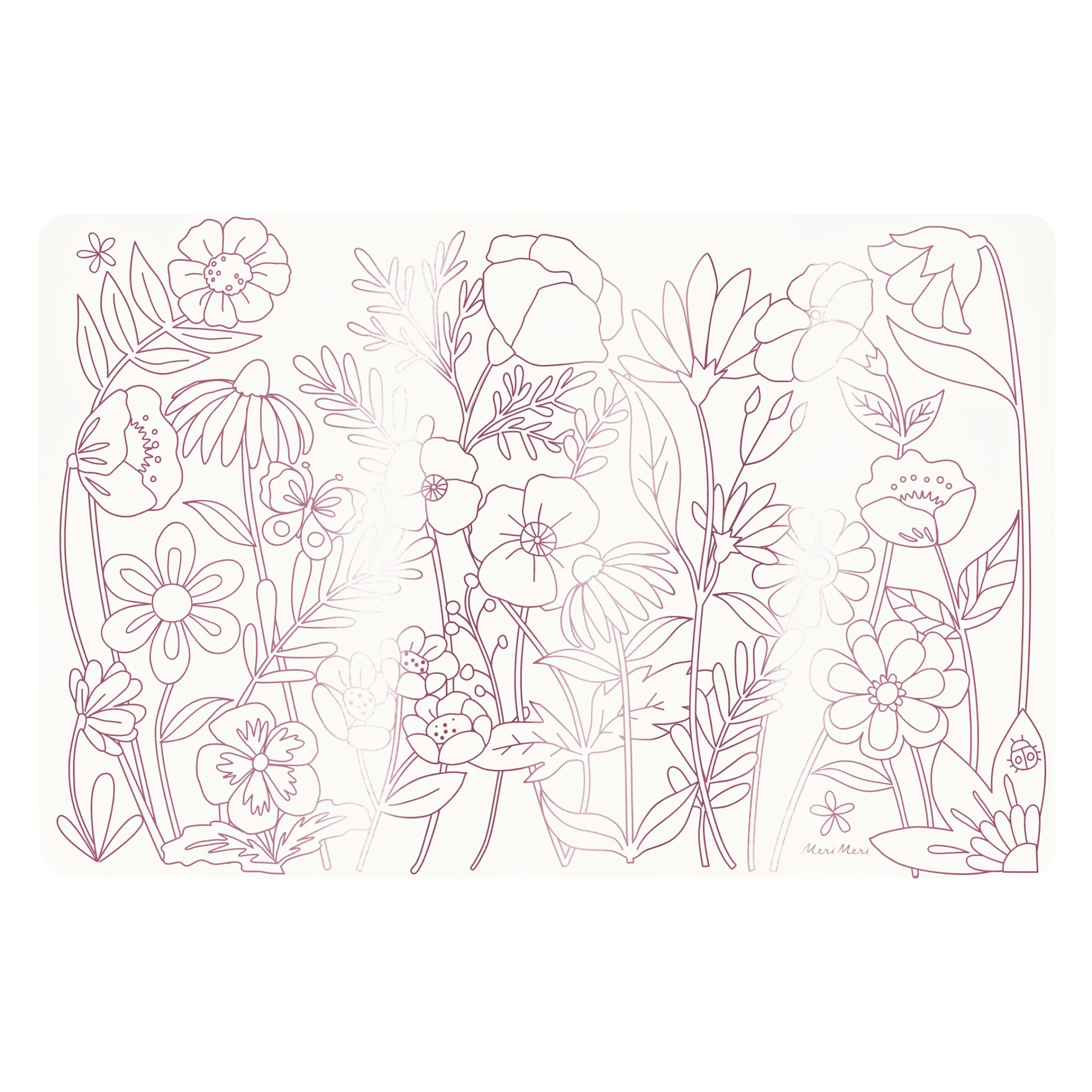 Butterflies & Flowers Coloring Placemats (x 8)>Meri Meri Best