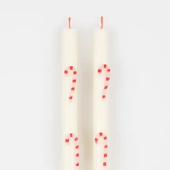 Candy Cane Table Candles (x 2)><noscript><img width=