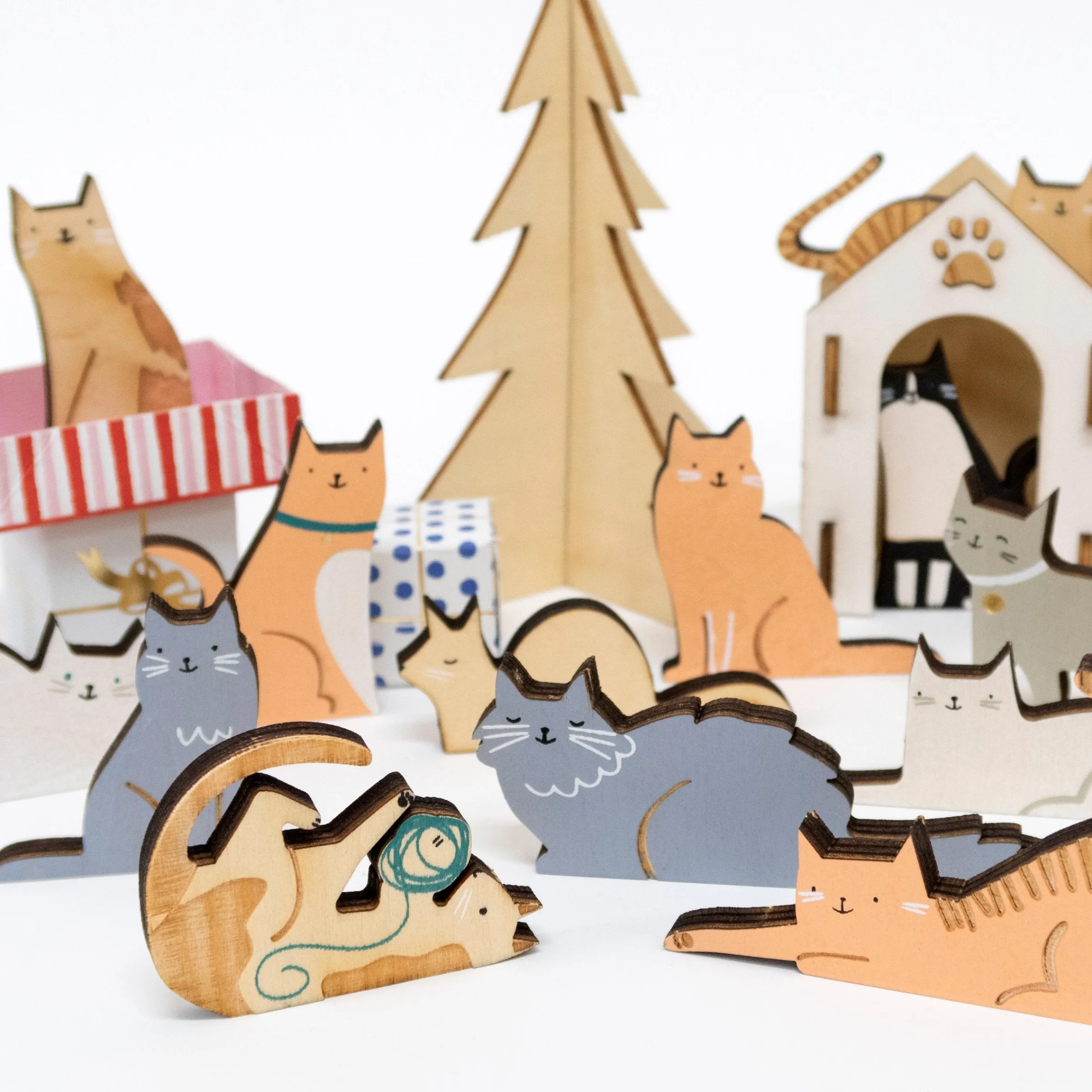Cat Advent Calendar Suitcase>Meri Meri Best