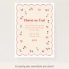 Cherries Download & Print Invitation>Meri Meri Best