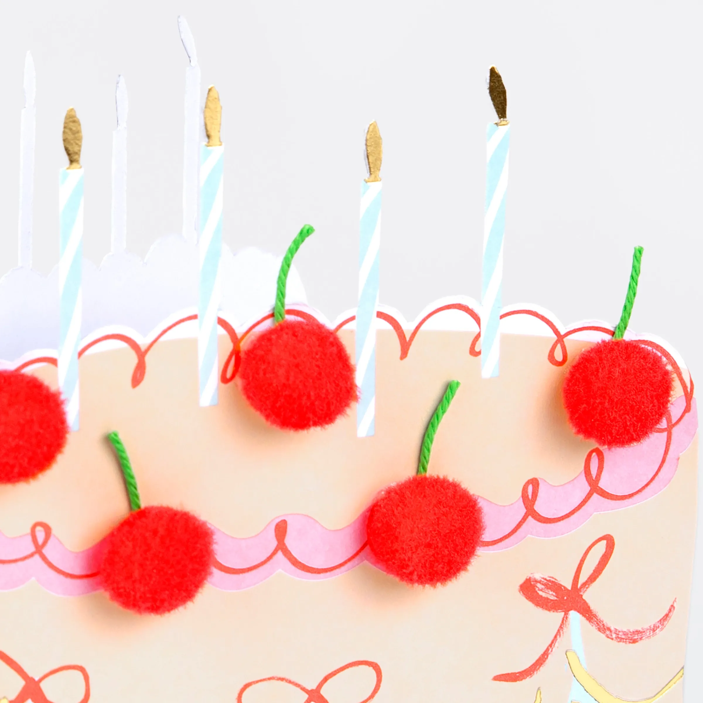 Cherry Cake Birthday Card>Meri Meri Hot