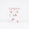 Cherry Pattern Cups (x 8)>Meri Meri Fashion