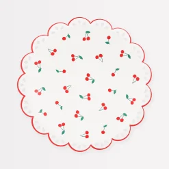 Cherry Pattern Side Plates (x 8)>Meri Meri Sale
