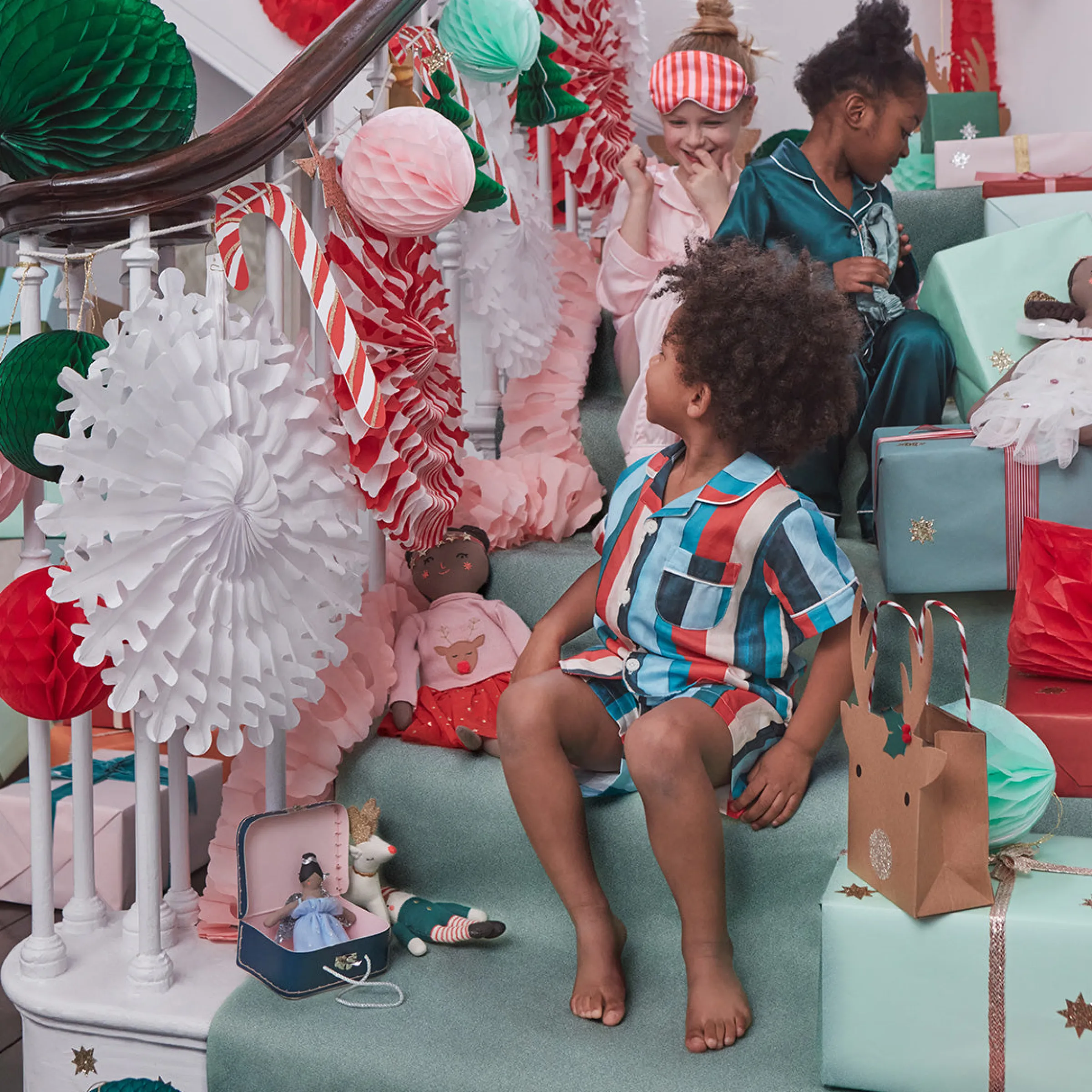 Christmas Honeycomb Garland>Meri Meri Online