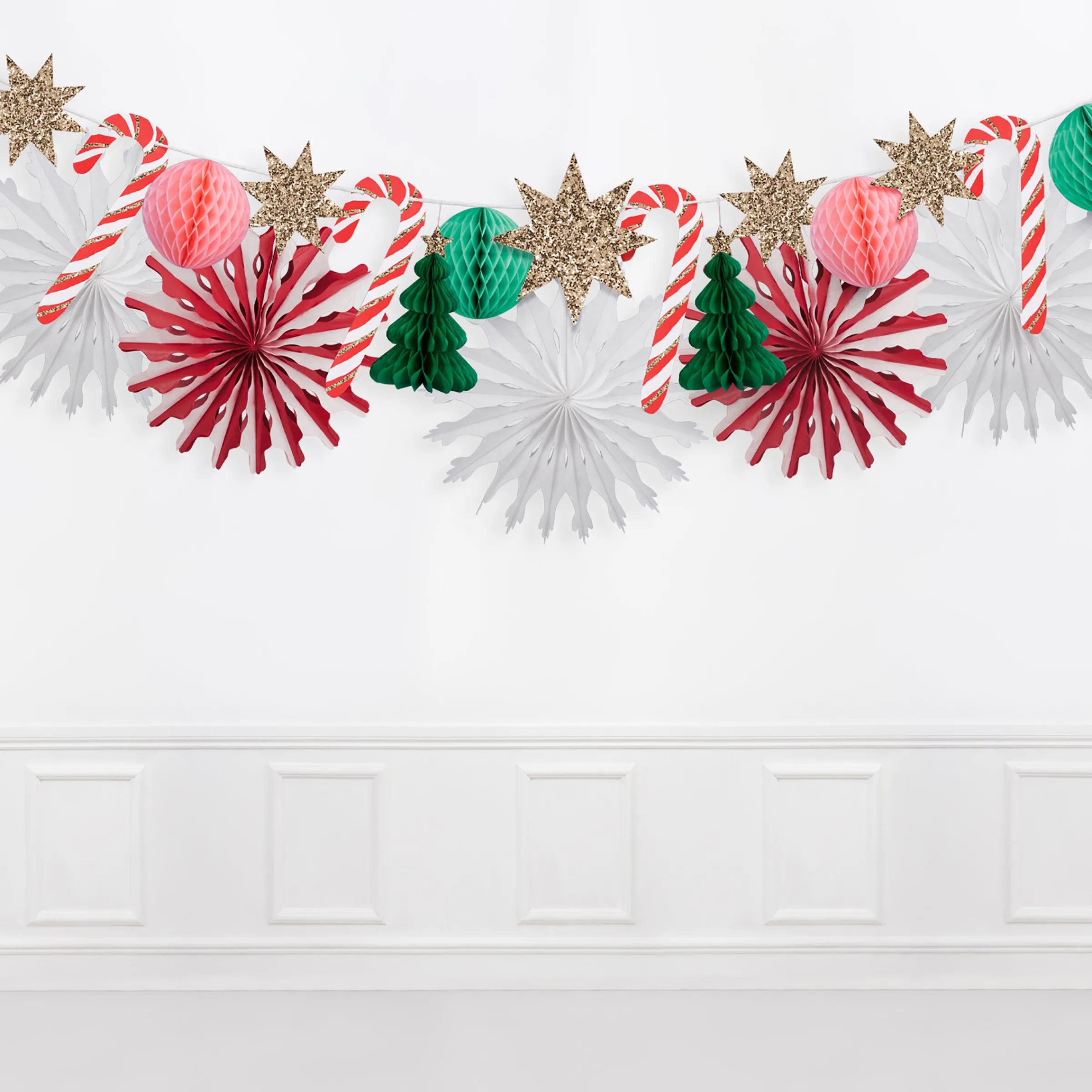 Christmas Honeycomb Garland>Meri Meri Online