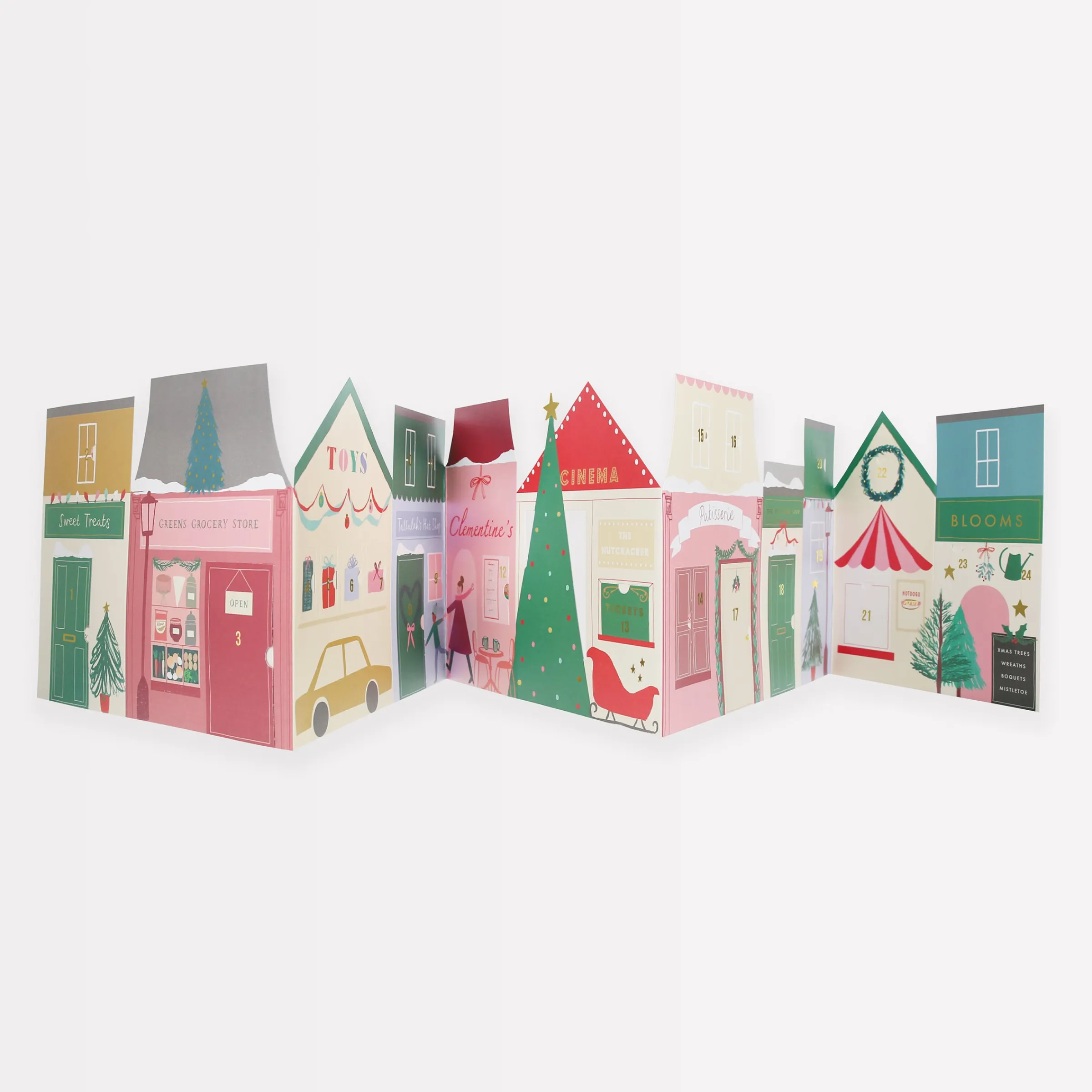 Christmas Street Concertina Advent Calendar>Meri Meri New