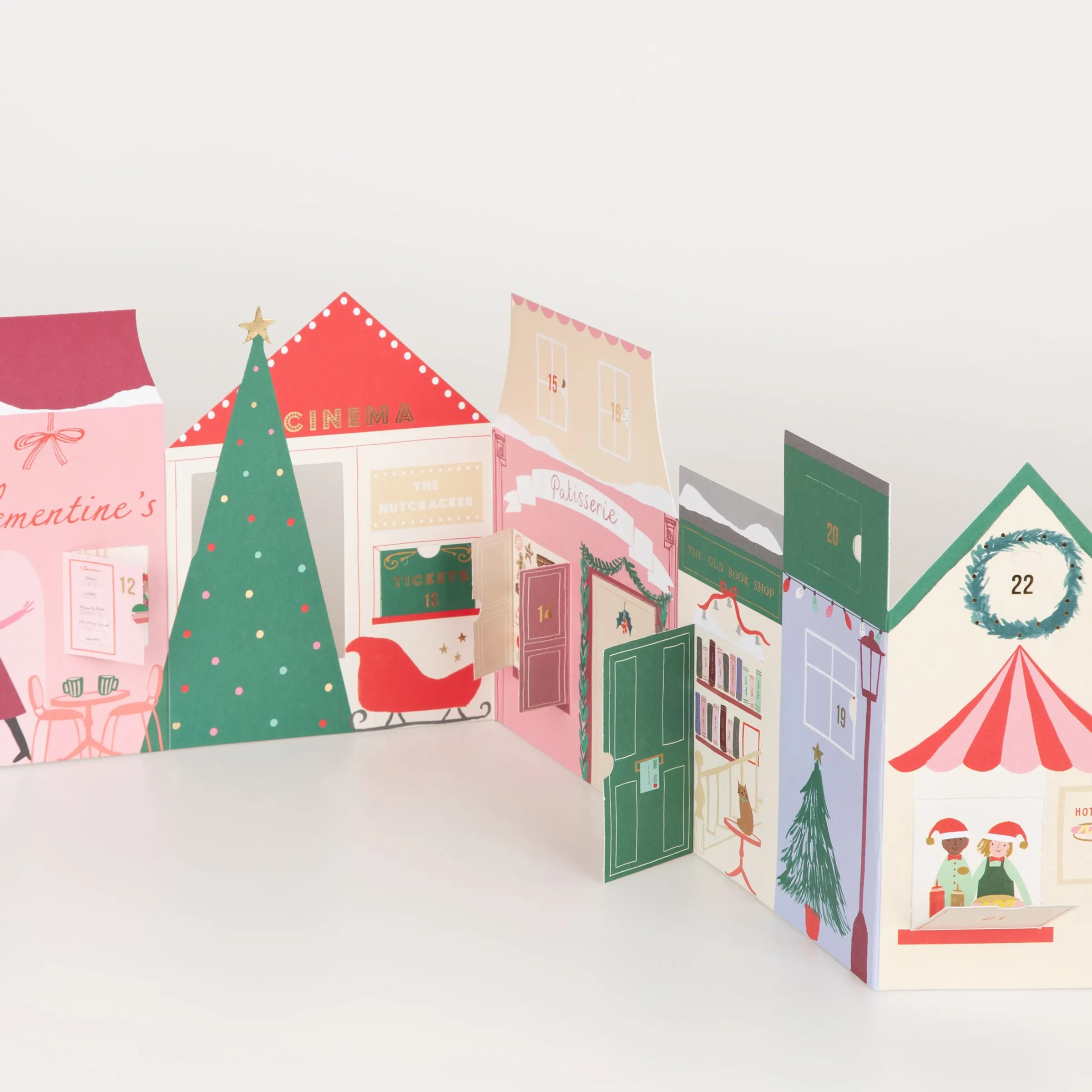 Christmas Street Concertina Advent Calendar>Meri Meri New
